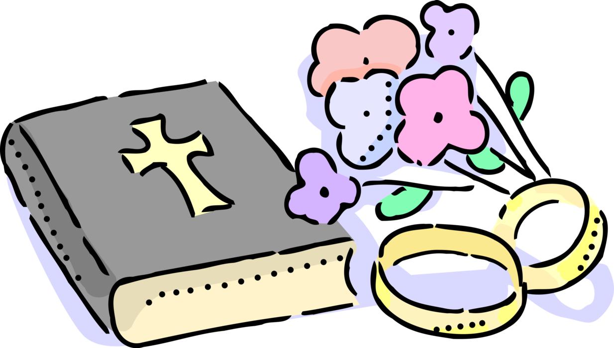 Vector Illustration Of Wedding Ring Bands With Christian - Bible Clipart Wedding - Free Transparent PNG Clipart Images Download. - Transparent PNG Free Download