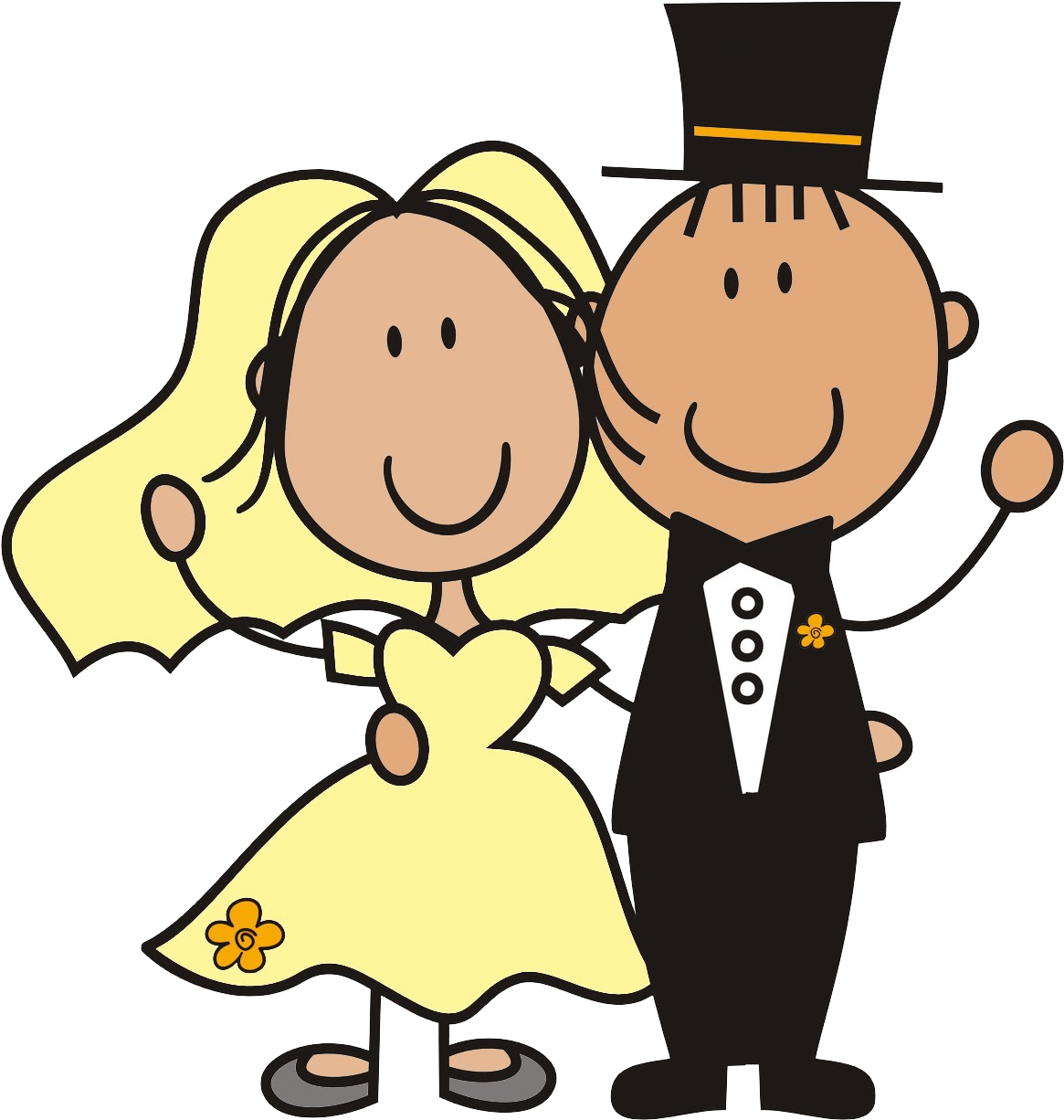 Familia Word Cartoon - Wedding Cartoon - Free Transparent PNG Clipart Images Download. - Transparent PNG Free Download