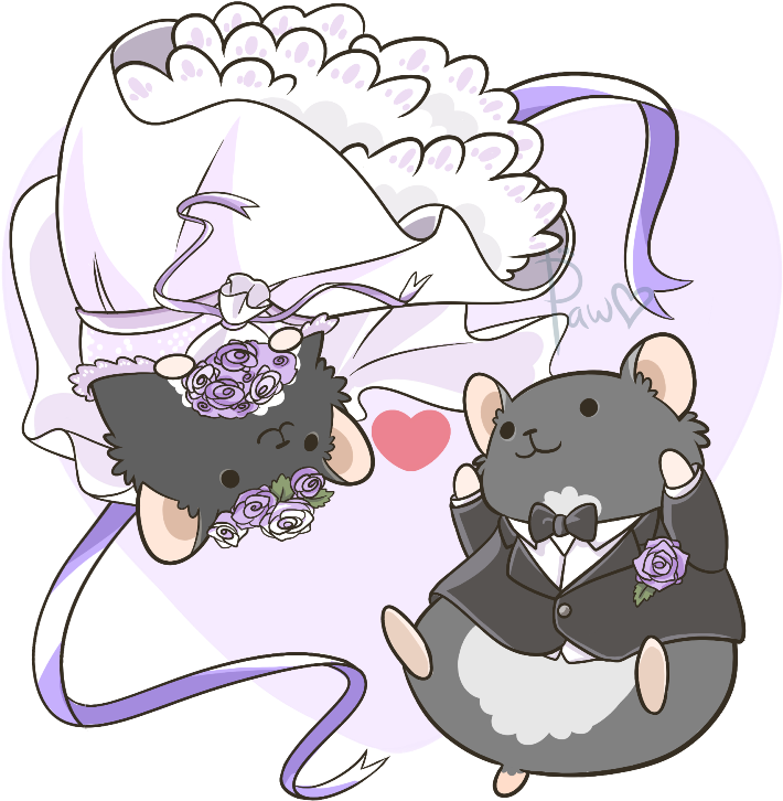 Hamster Wedding By Pawlove-arts - Hamster Wedding - Free Transparent PNG Clipart Images Download. - Transparent PNG Free Download