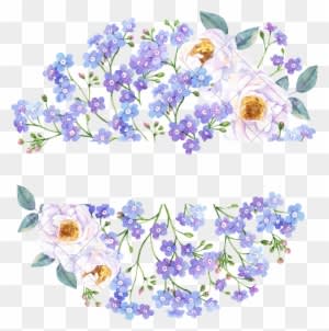 Forget Me Not Flower Round Banner - Wedding - Free Transparent PNG Clipart Images Download. - Transparent PNG Free Download