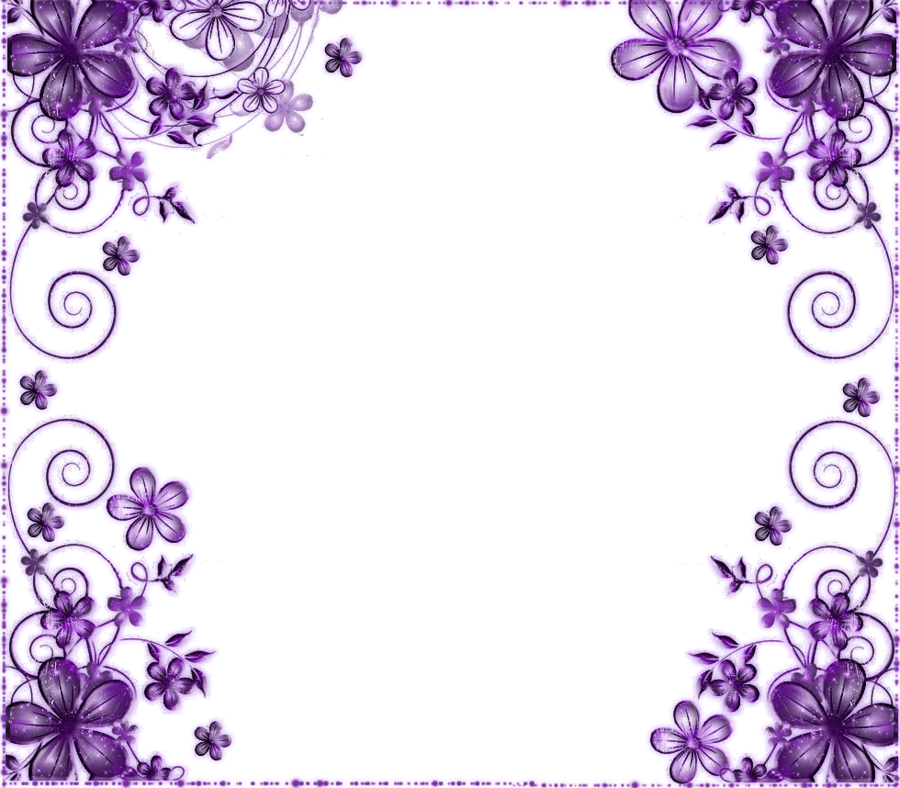 Purple Flower Wallpaper Border Weddingdressincom - Wedding Invitation Border Design - Free Transparent PNG Clipart Images Download. - Transparent PNG Free Download