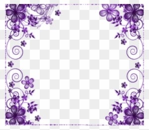 Purple Flower Wallpaper Border Weddingdressincom - Wedding Invitation Border Design - Free Transparent PNG Clipart Images Download. - Transparent PNG Free Download