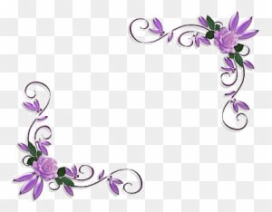 Purple Floral Border Png Image - Wedding Border - Free Transparent PNG Clipart Images Download. - Transparent PNG Free Download