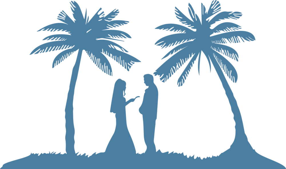 Mrmrs - Beach Wedding Silhouette - Free Transparent PNG Clipart Images Download. - Transparent PNG Free Download