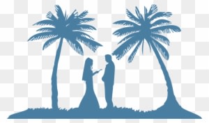 Mrmrs - Beach Wedding Silhouette - Free Transparent PNG Clipart Images Download. - Transparent PNG Free Download