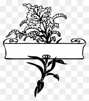 Free Vector Scroll Artwork - Wedding Flowers Clip Art Black And White - Free Transparent PNG Clipart Images Download. - Transparent PNG Free Download