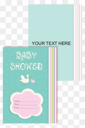 Beautiful Baby Shower Invitation Card - Wedding Invitation - Free Transparent PNG Clipart Images Download. - Transparent PNG Free Download