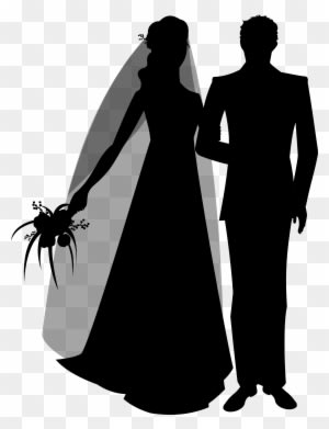 Wedding Couple Silhouette Clip Art - Wedding Couple Silhouette Png - Free Transparent PNG Clipart Images Download. - Transparent PNG Free Download