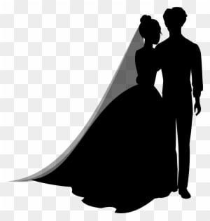 Wedding Couple Silhouettes Png Clip Art - Wedding Couple Silhouette Png - Free Transparent PNG Clipart Images Download. - Transparent PNG Free Download