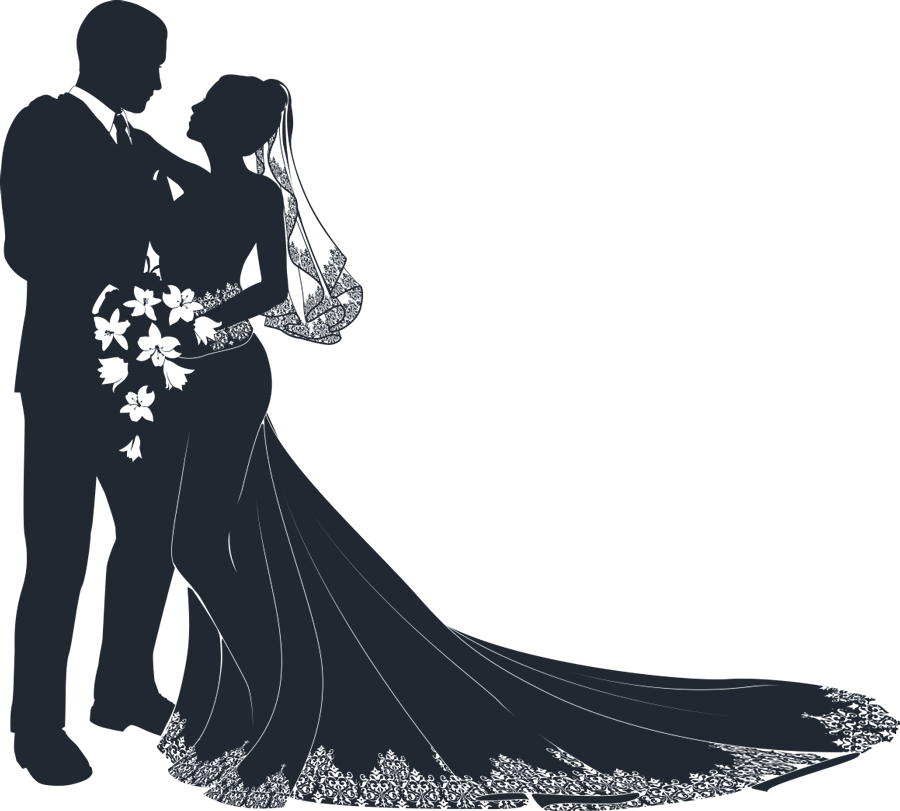 Wedding Dress Clipart Wedding Ceremony - Wedding Couple Vector Png - Free Transparent PNG Clipart Images Download. - Transparent PNG Free Download