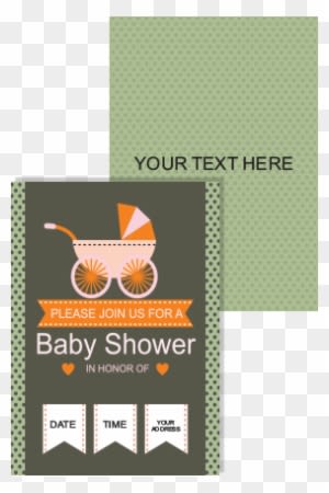 Trolley Baby Shower Invitation Card - Wedding Invitation - Free Transparent PNG Clipart Images Download. - Transparent PNG Free Download