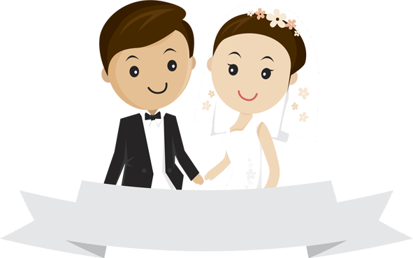 Happy Wedding Png - Cartoon Wedding Couple Png - Free Transparent PNG Clipart Images Download. - Transparent PNG Free Download
