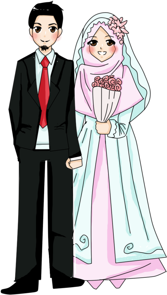 Happy Wedding Muslimah By Kurapikarryn0402 - Muslim Wedding Cartoon Png - Free Transparent PNG Clipart Images Download. - Transparent PNG Free Download