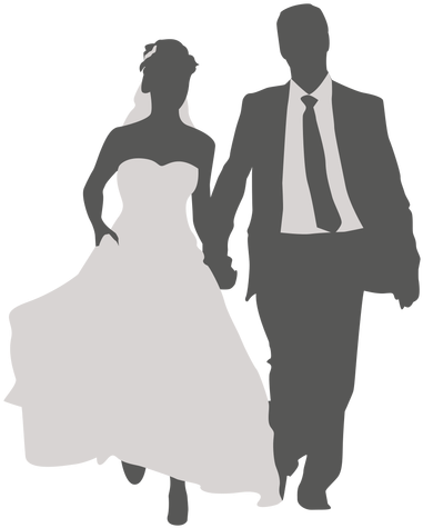 Wedding Couple Walking Silhouette 2 By Vexels - Wedding Man And Woman Png - Free Transparent PNG Clipart Images Download. - Transparent PNG Free Download