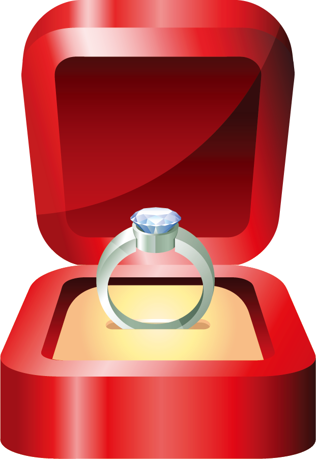 Engagement Ring In Box Clipart - Wedding Ring Vector - Free Transparent PNG Clipart Images Download. - Transparent PNG Free Download