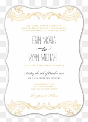 Great Gatsby Theme Wedding Invitation - Wedding Invitation - Free Transparent PNG Clipart Images Download. - Transparent PNG Free Download