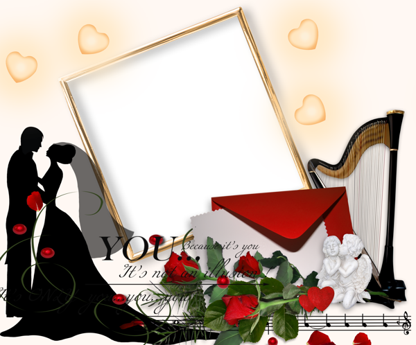 Romance Clipart Wedding Day - Wedding Frame In Png - Free Transparent PNG Clipart Images Download. - Transparent PNG Free Download