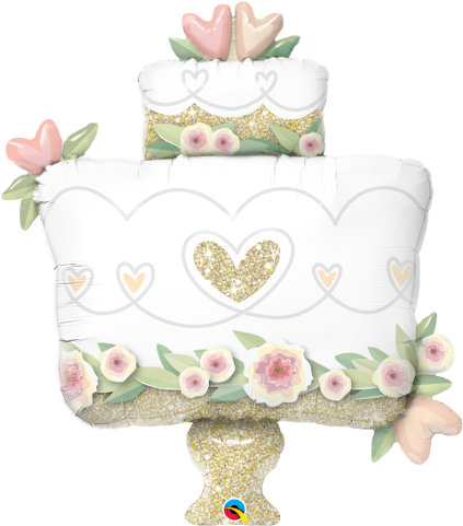 41" Glitter Gold Wedding Cake - Wedding Cake - Free Transparent PNG Clipart Images Download. - Transparent PNG Free Download