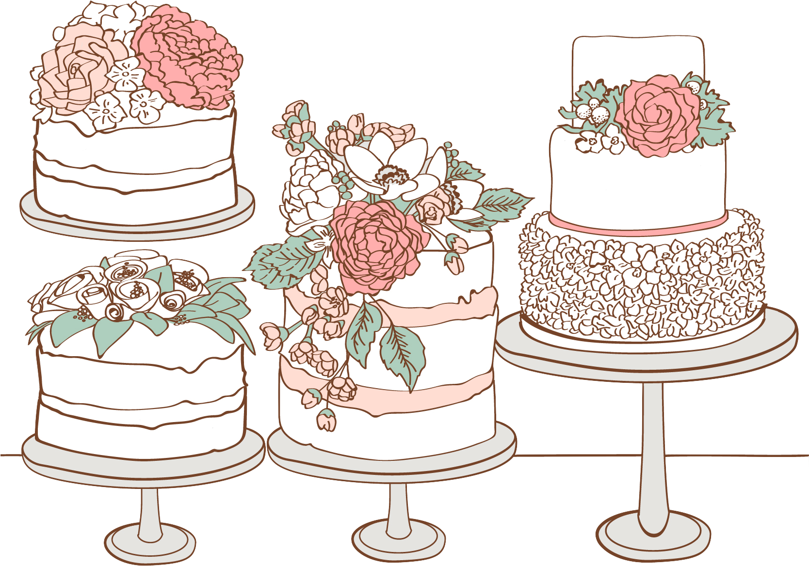 Custom Cakes & Cupcakes - Wedding Cake - Free Transparent PNG Clipart Images Download. - Transparent PNG Free Download