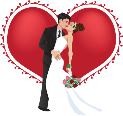 Weddings Couple Free Vector And Png - Wedding - Free Transparent PNG Clipart Images Download. - Transparent PNG Free Download