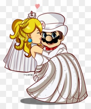 Wedding Mario X Peach By Telinkfan1 - Mario And Peach Wedding - Free Transparent PNG Clipart Images Download. - Transparent PNG Free Download