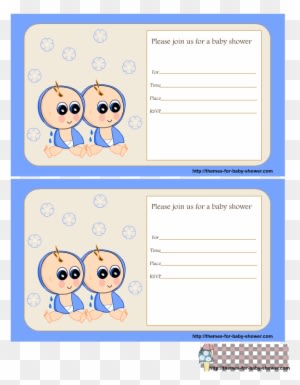 Free Printable Twin Boys Baby Shower Invitations - Wedding Invitation - Free Transparent PNG Clipart Images Download. - Transparent PNG Free Download