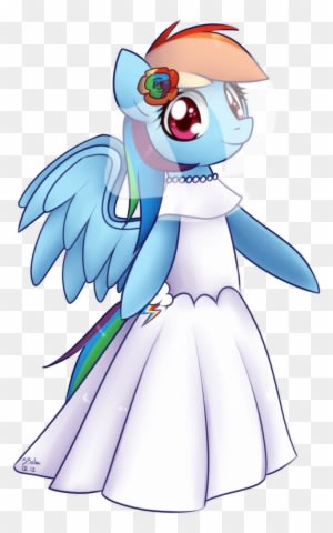 Wedding Dress - Mlp Rainbow Dash Wedding Dress - Free Transparent PNG Clipart Images Download. - Transparent PNG Free Download