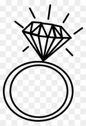 Diamond Ring Clip Art At Clker Com Vector Clip Art - Draw A Wedding Ring - Free Transparent PNG Clipart Images Download. - Transparent PNG Free Download