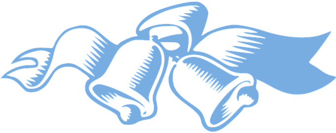 Bells Church Blue Wedding Ribbon Christmas - Blue Wedding Bells Png - Free Transparent PNG Clipart Images Download. - Transparent PNG Free Download