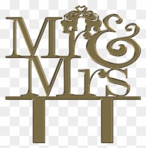 Add A New Design - Mr & Mr Gold Wedding Cake Topper - Free Transparent PNG Clipart Images Download. - Transparent PNG Free Download