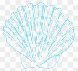Turquoise Shell Opaque Clip Art At Clker - Seashell Wedding Clip Art - Free Transparent PNG Clipart Images Download. - Transparent PNG Free Download