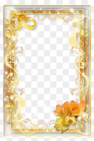 Yellow Wedding Png Photo Frame - Png Wedding Photo Frames - Free Transparent PNG Clipart Images Download. - Transparent PNG Free Download