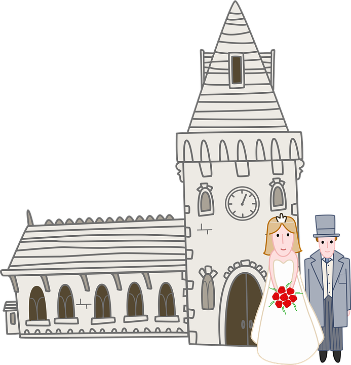 Wedding Couple Cartoon 19, Buy Clip Art - Church Wedding Cartoon - Free Transparent PNG Clipart Images Download. - Transparent PNG Free Download