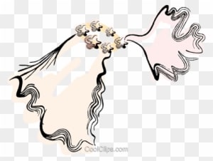 Bridal Veil Royalty Free Vector Clip Art Illustration - Wedding Veil Transparent Clipart - Free Transparent PNG Clipart Images Download. - Transparent PNG Free Download