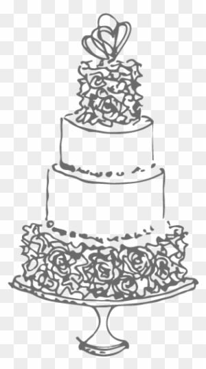 Drawn Wedding Cake Line Drawing - Wedding Cake Sketch - Free Transparent PNG Clipart Images Download. - Transparent PNG Free Download