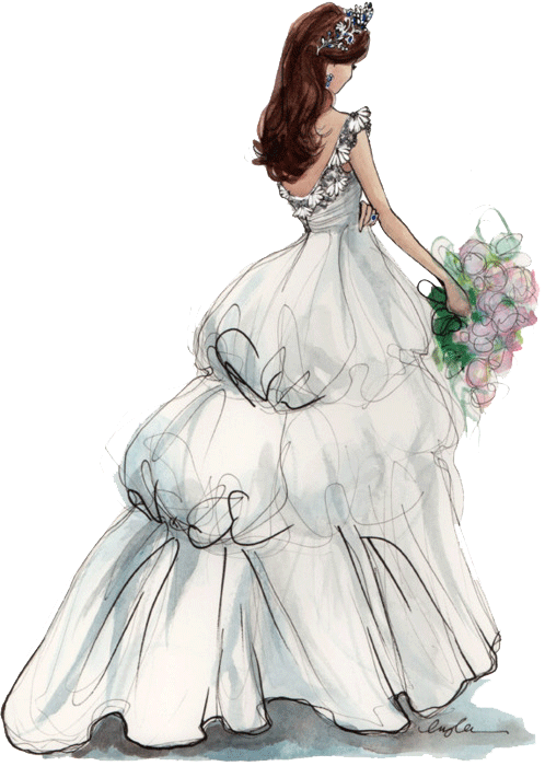 Wedding Bride Free Vector Donload - Girl In Wedding Dress Drawing - Free Transparent PNG Clipart Images Download. - Transparent PNG Free Download