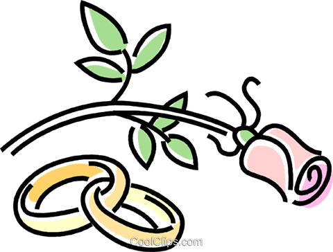 Wedding Rings With A Rose Royalty Free Vector Clip - Free Clip Art Weddings - Free Transparent PNG Clipart Images Download. - Transparent PNG Free Download