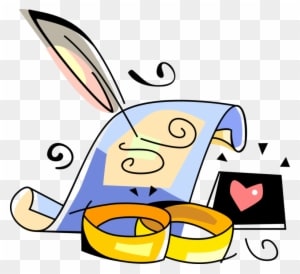 Vector Illustration Of Matrimonial Wedding Band Rings - Wedding Contract Clipart - Free Transparent PNG Clipart Images Download. - Transparent PNG Free Download