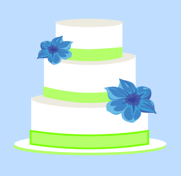 Cake Blue - Wedding Cake Clip Art - Free Transparent PNG Clipart Images Download. - Transparent PNG Free Download