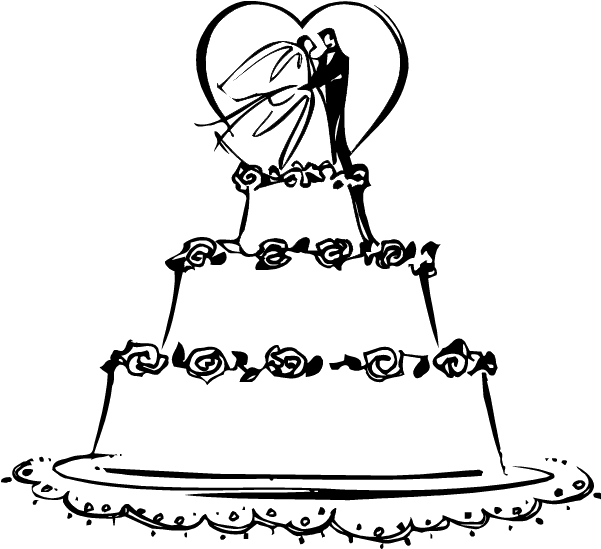 Free Wedding Cake Clipart Image - Drawing Of A Wedding Cake - Free Transparent PNG Clipart Images Download. - Transparent PNG Free Download