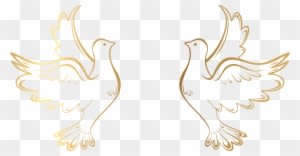 Gold Doves Decoration Transparent Png Clip Art Image - Vector Wedding - Free Transparent PNG Clipart Images Download. - Transparent PNG Free Download