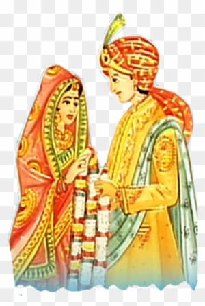 Marriage Cliparts - Indian Wedding Couple Clipart Png - Free Transparent PNG Clipart Images Download. - Transparent PNG Free Download
