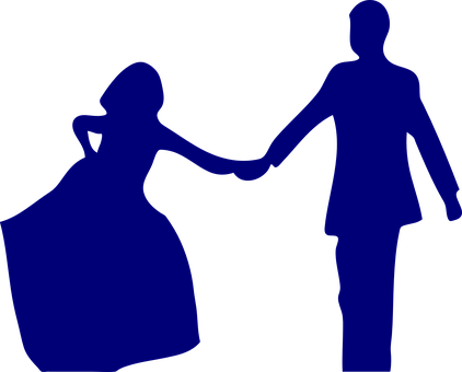 Man, Woman, Holding Hand, Male, Female - Navy Blue Wedding Clip Art - Free Transparent PNG Clipart Images Download. - Transparent PNG Free Download
