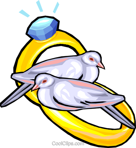 Wedding Rings And Doves Royalty Free Vector Clip Art - Wedding Rings Clip Art - Free Transparent PNG Clipart Images Download. - Transparent PNG Free Download