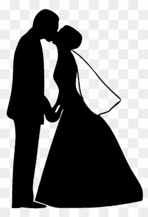 Wedding Love Couple Silhouettes Clip Art - Wedding Black And White Clipart - Free Transparent PNG Clipart Images Download. - Transparent PNG Free Download