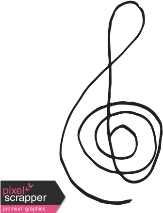 Art Class Music Doodle Treble Clef 4 Template Graphic - Wedding Words - Free Transparent PNG Clipart Images Download. - Transparent PNG Free Download