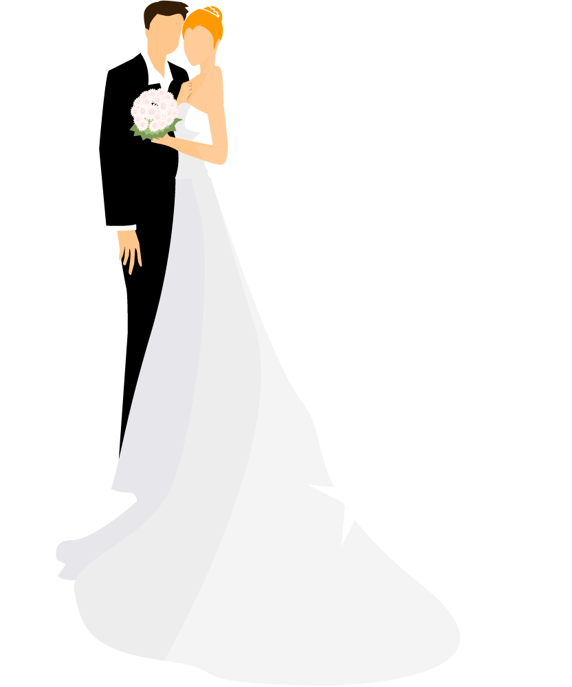 Wedding Couples, Grooms, Brides, Boyfriends, Bride, - Wedding Vector - Free Transparent PNG Clipart Images Download. - Transparent PNG Free Download
