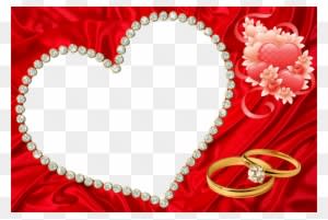 Valentine Frame Clipart Picture Frames Valentine's - Red Frame Wedding Background - Free Transparent PNG Clipart Images Download. - Transparent PNG Free Download