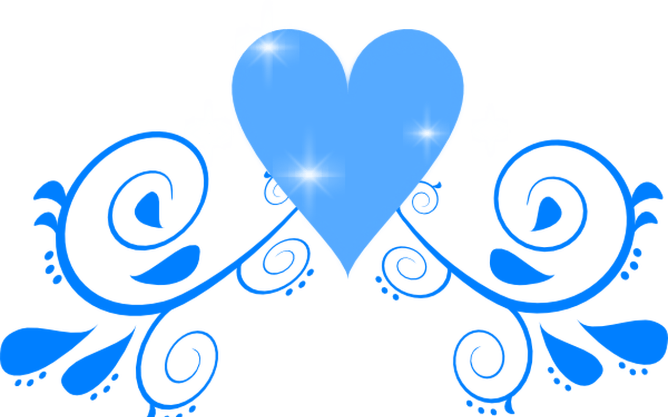 Blue Heart Swirl Clip Art At Clkercom Vector Clip Art - Wedding Clip Art Blue - Free Transparent PNG Clipart Images Download. - Transparent PNG Free Download