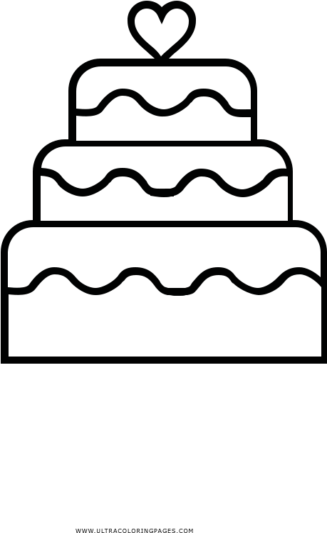 Wedding Cake Coloring Page - Wedding Cake Drawing Png - Free Transparent PNG Clipart Images Download. - Transparent PNG Free Download